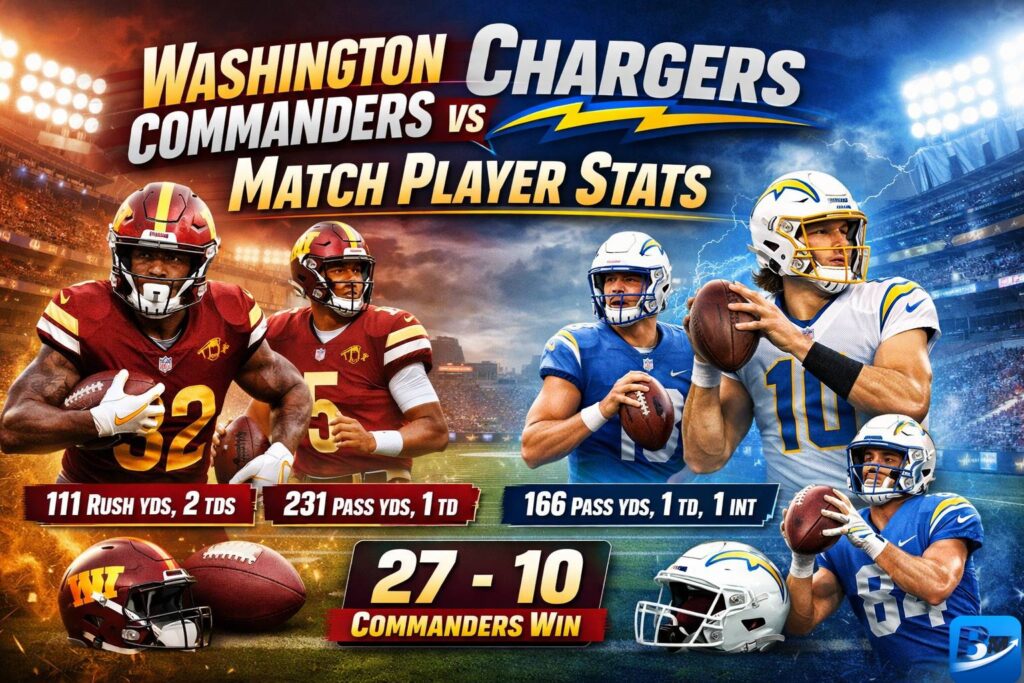 Washington Commanders vs Chargers Match Player Stats