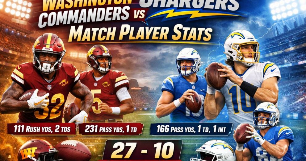 Washington Commanders vs Chargers Match Player Stats