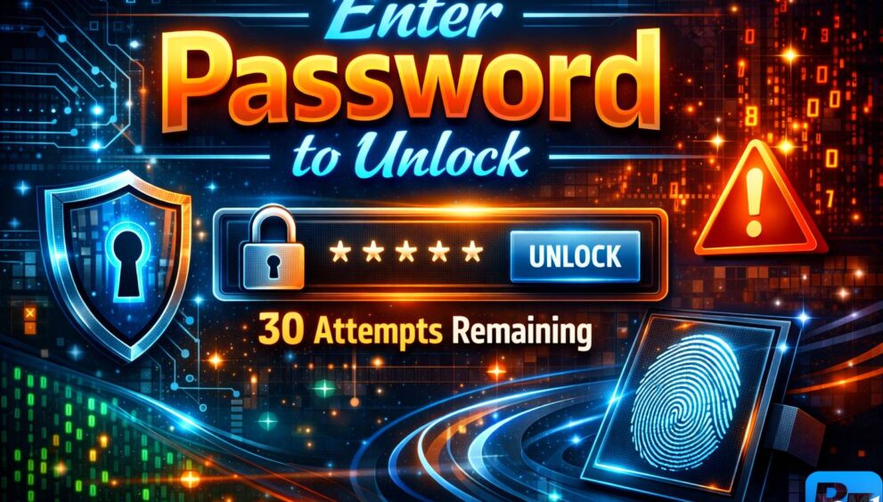 Enter Password to Unlock 30 30 Attempts Remaining